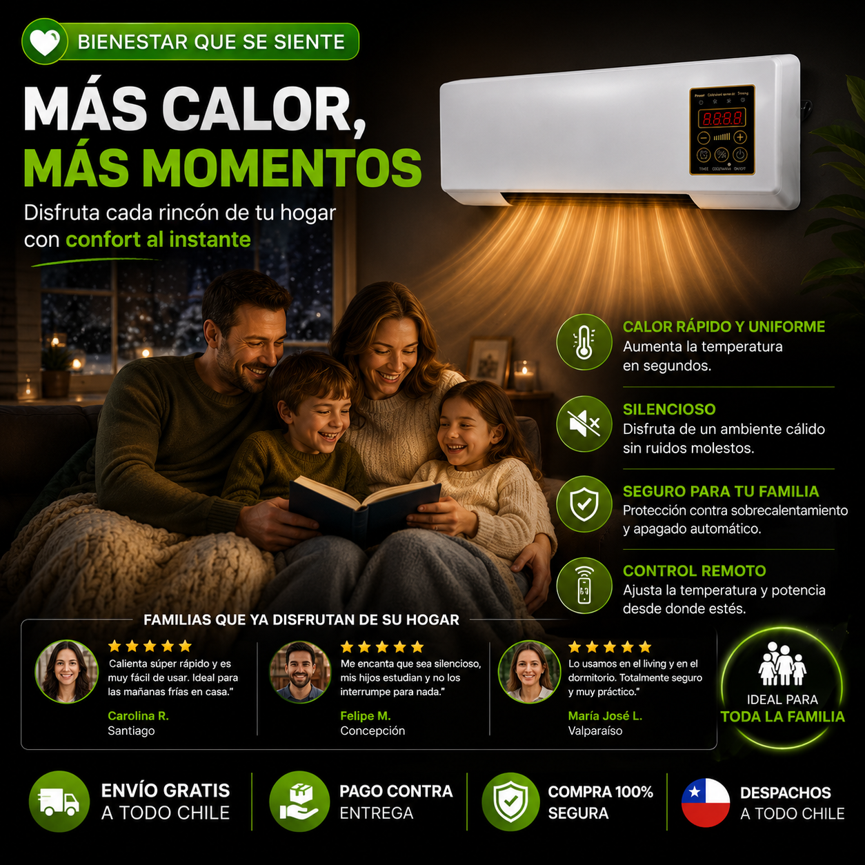 Edición ltda. NOVAHEAT™ | Calefactor Inteligente de Pared 2 en 1