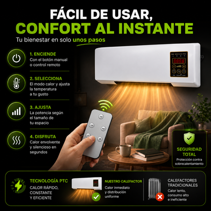 Edición ltda. NOVAHEAT™ | Calefactor Inteligente de Pared 2 en 1