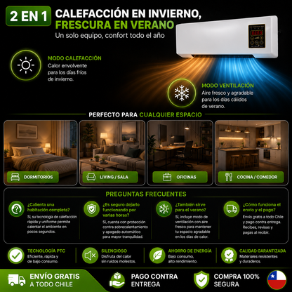 Edición ltda. NOVAHEAT™ | Calefactor Inteligente de Pared 2 en 1